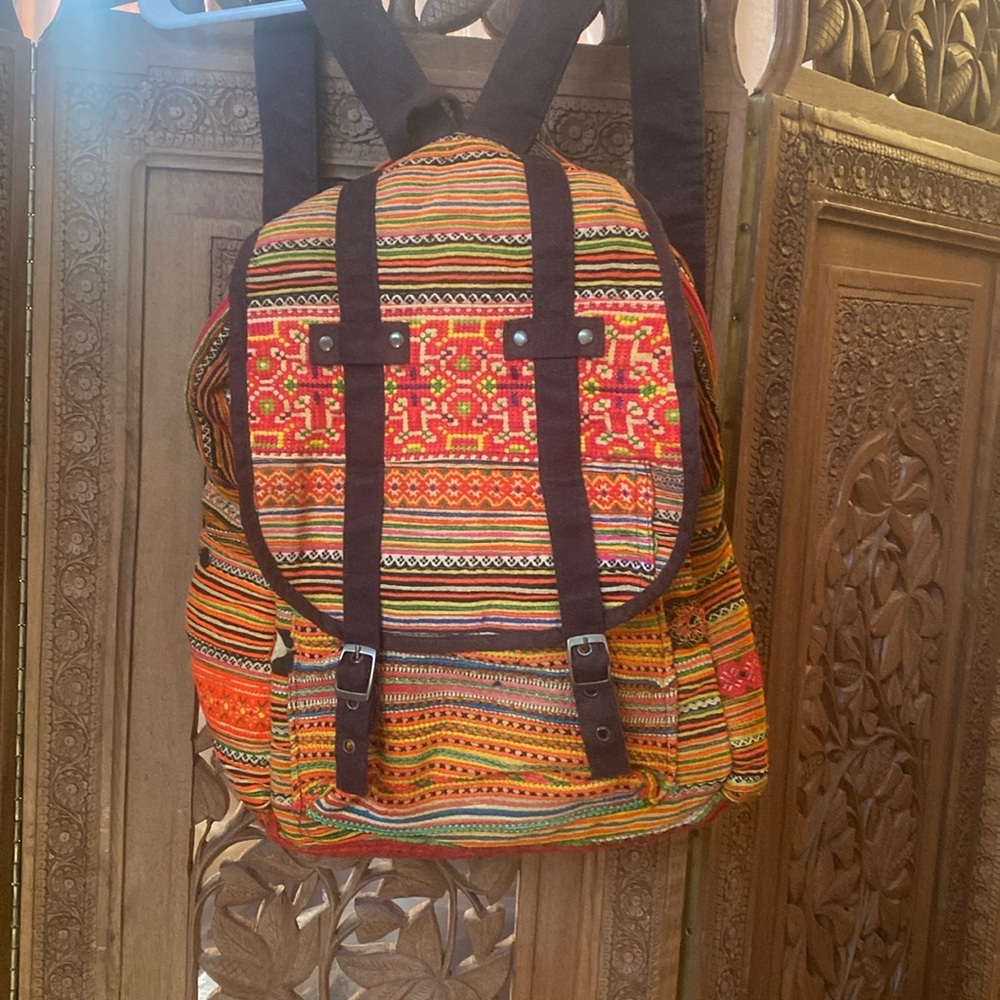Used - Expressions NYC - Southeast Asian Patterned Backpack
